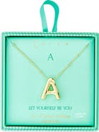 Leith 3D Initial Pendant Necklace