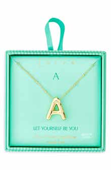 Leith 3D Initial Pendant Necklace