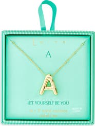 Leith 3D Initial Pendant Necklace