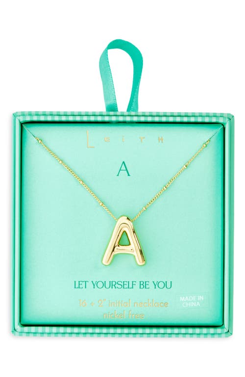 Leith 3d Initial Pendant Necklace In Gold