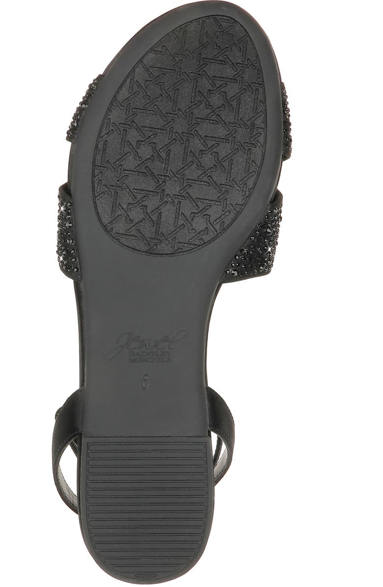 Jewel Badgley Mischka Nicole Crystal Embellished Flat Sandal, Alternate, color,