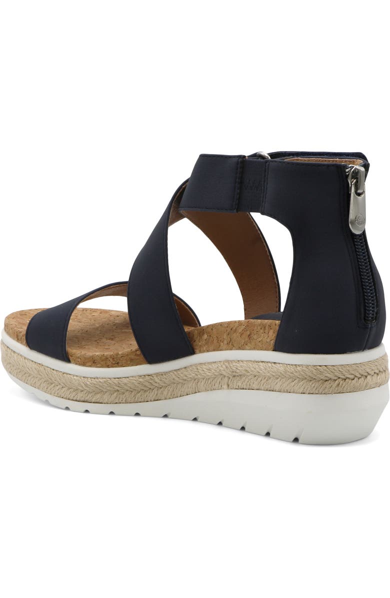 Adrienne Vittadini Cape Ann Jute Wedge Slide Sandal, Alternate, color, Navy