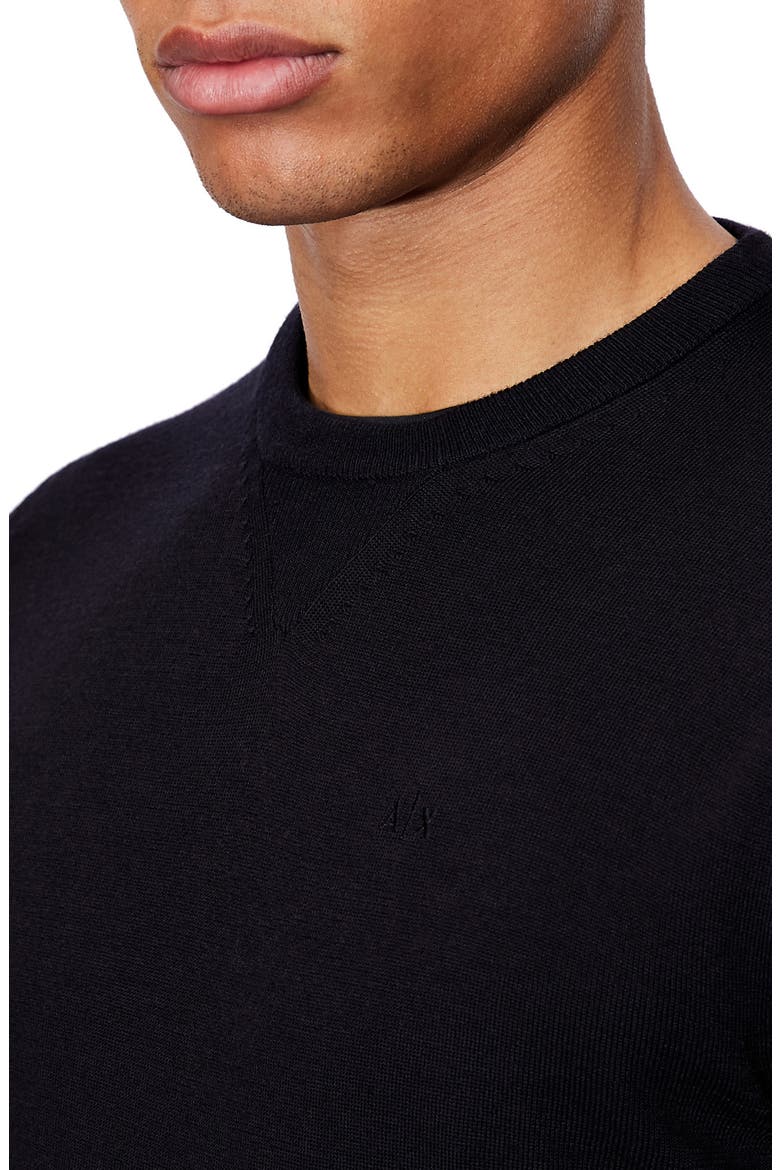 Crewneck Wool Sweater, Alternate, color, NAVY