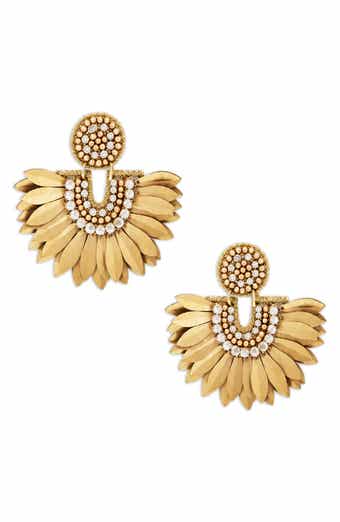 Sequin Fan Drop Earrings