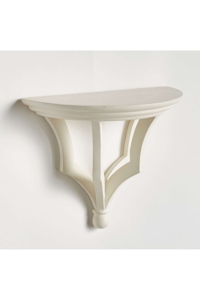 Bennett Antique White Floating Wall Shelf, Alternate, color, White