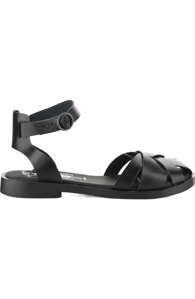 Fly London Alli Ankle Strap Fisherman Sandal, Alternate, color, Black