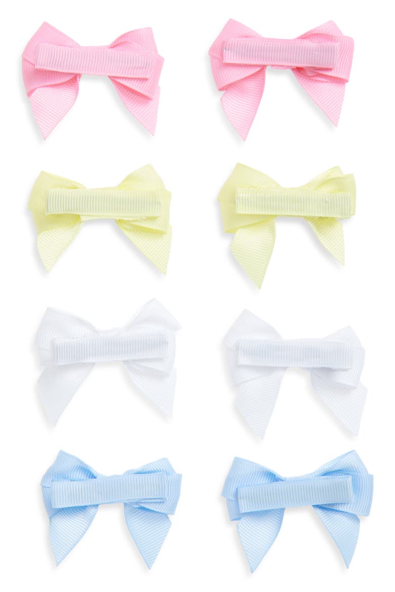 Kids' Assorted 8-Pack Bow Hair Clips, Alternate, color, MULTI