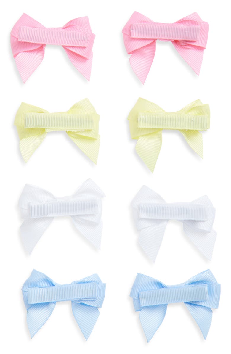 Capelli New York Kids' Assorted 8-Pack Bow Hair Clips, Alternate, color, Multi