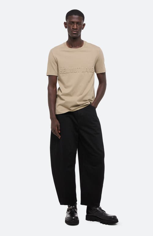 Helmut Lang Men's Embossed Cotton T-shirt In Khaki - E08
