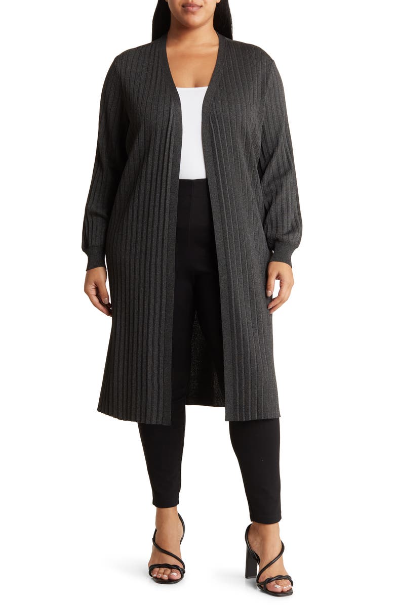 BY DESIGN Jae Metallic Duster Cardigan, Main, color, 