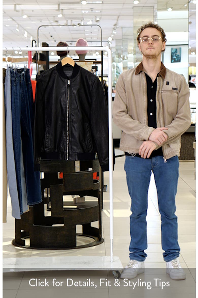 Morten Leather Bomber Jacket video