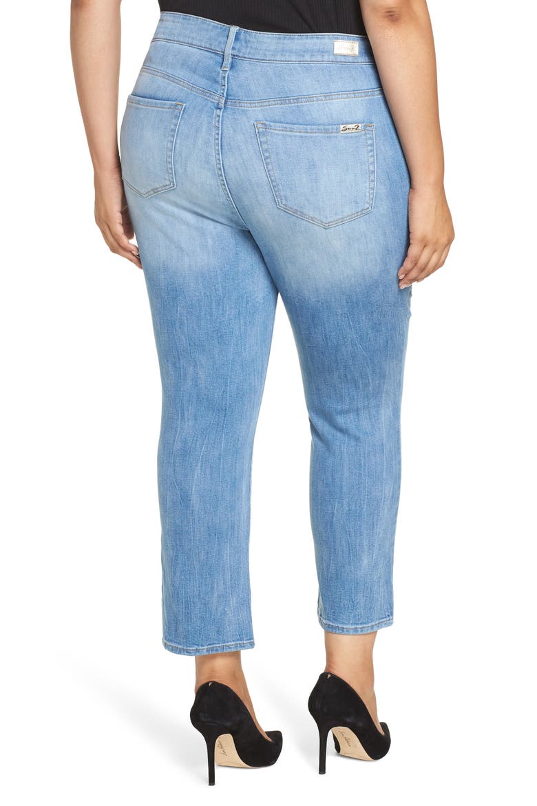 High Rise Straight Crop Jeans, Alternate, color, AFFECTION