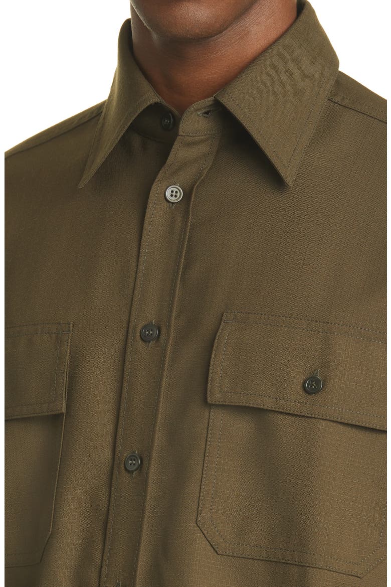 '50s Fresco Wool Shirt, Alternate, color, DARK OLIVE