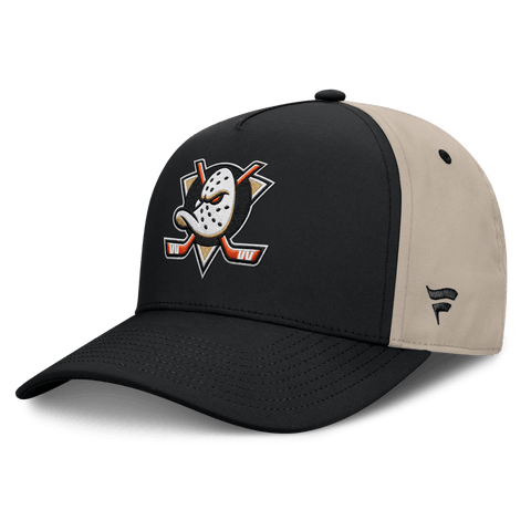 Men's Fanatics Black/Tan Anaheim Ducks 2026 Stanley Cup Playoffs Locker Room Adjustable Hat