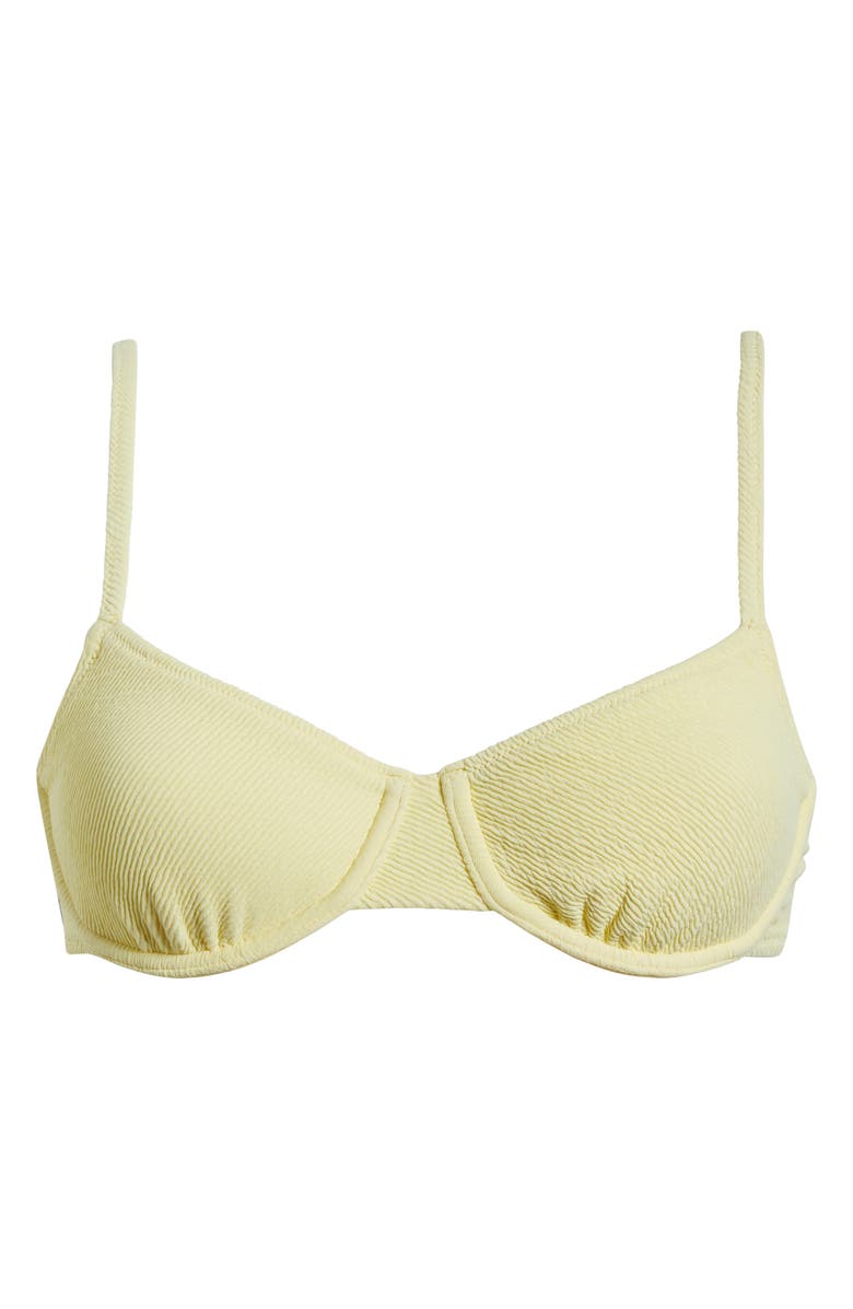Solid & Striped The Eva Rib Underwire Bikini Top, Alternate, color, Custard