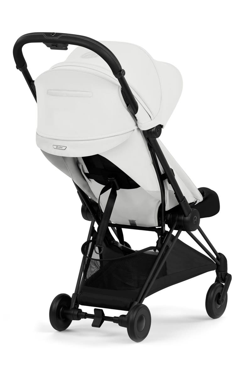 Coya Compact Lightweight Travel Stroller – Style Collection, Alternate, color, MATTE BLACK/ OFF WHITE
