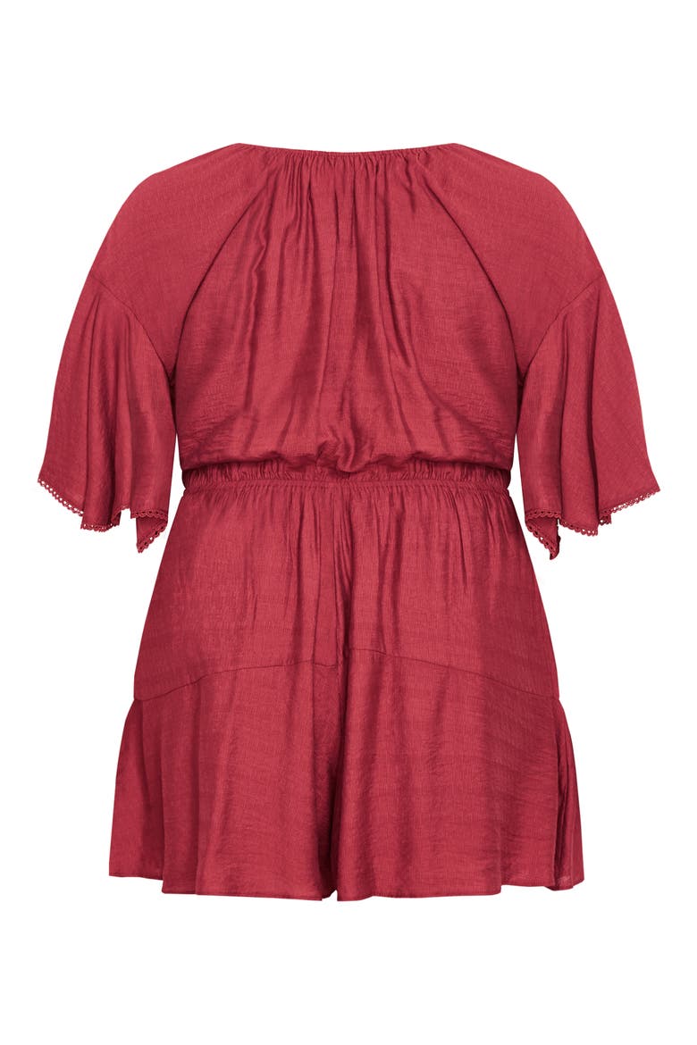 Harlow Tassel Tie Romper, Alternate, color, SHIRAZ