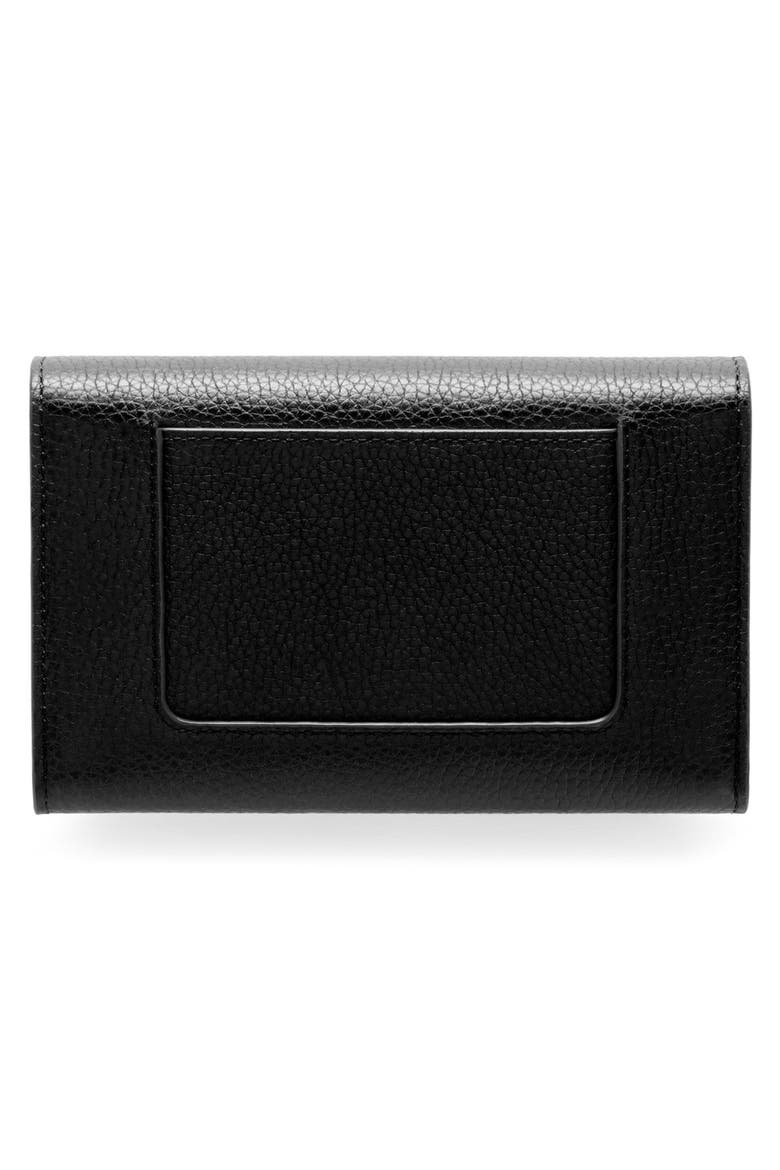 Medium Darley Leather Continental Wallet, Alternate, color, BLACK