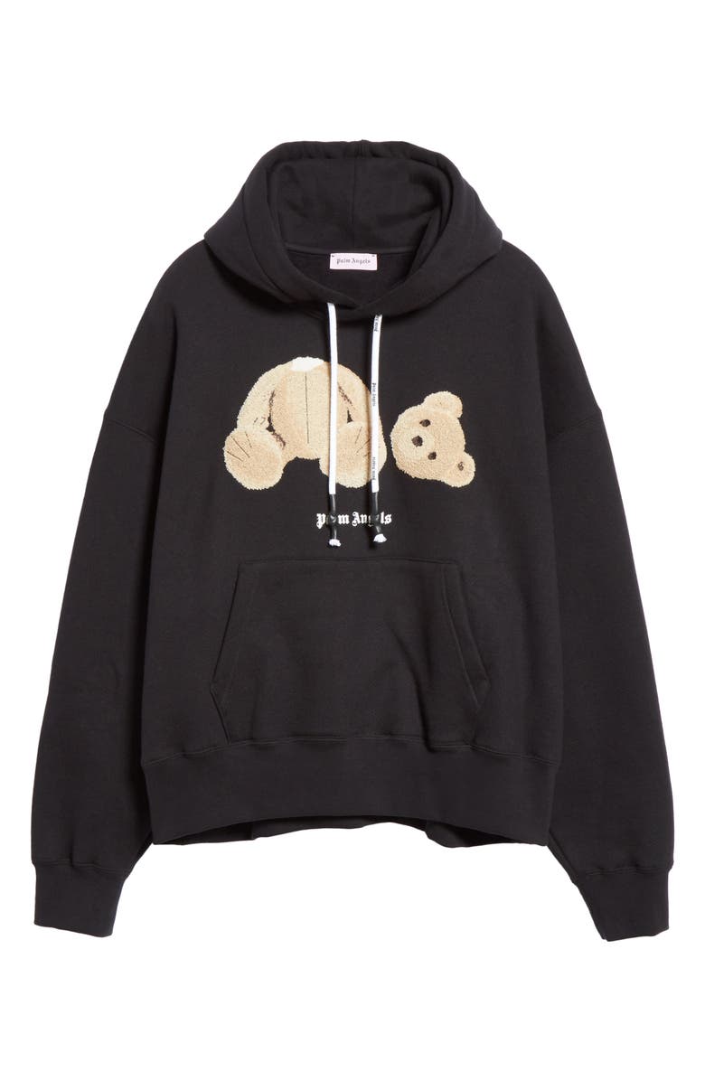 Palm Angels Bear Crop Hoodie, Alternate, color, 