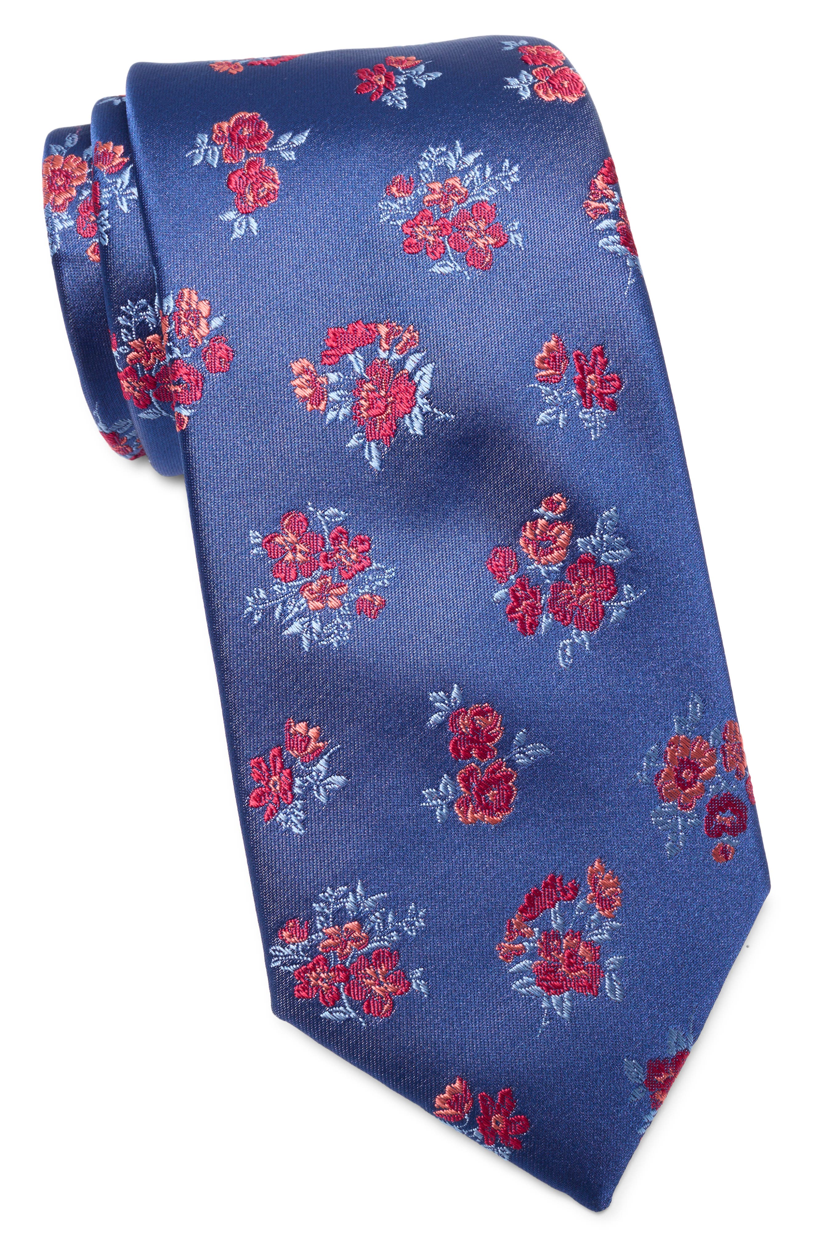 Ted Baker London Middleton Satin Flower Silk Blend Tie