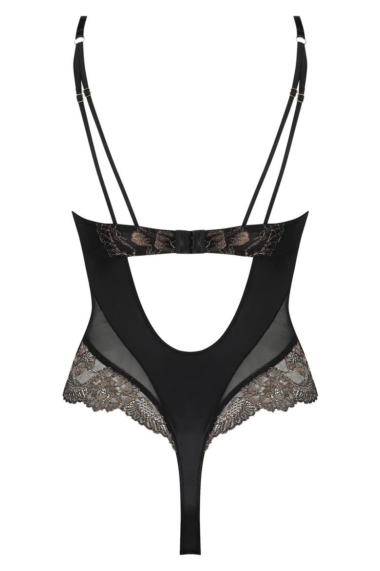 Lexi Underwire Teddy, Alternate, color, CAVIAR