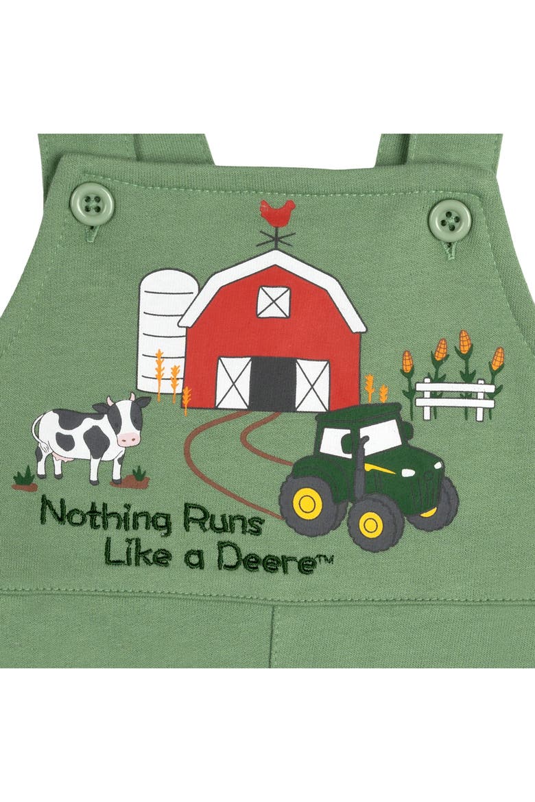 2-Piece Shortall and T-Shirt Set, Alternate, color, Sage Green Cream