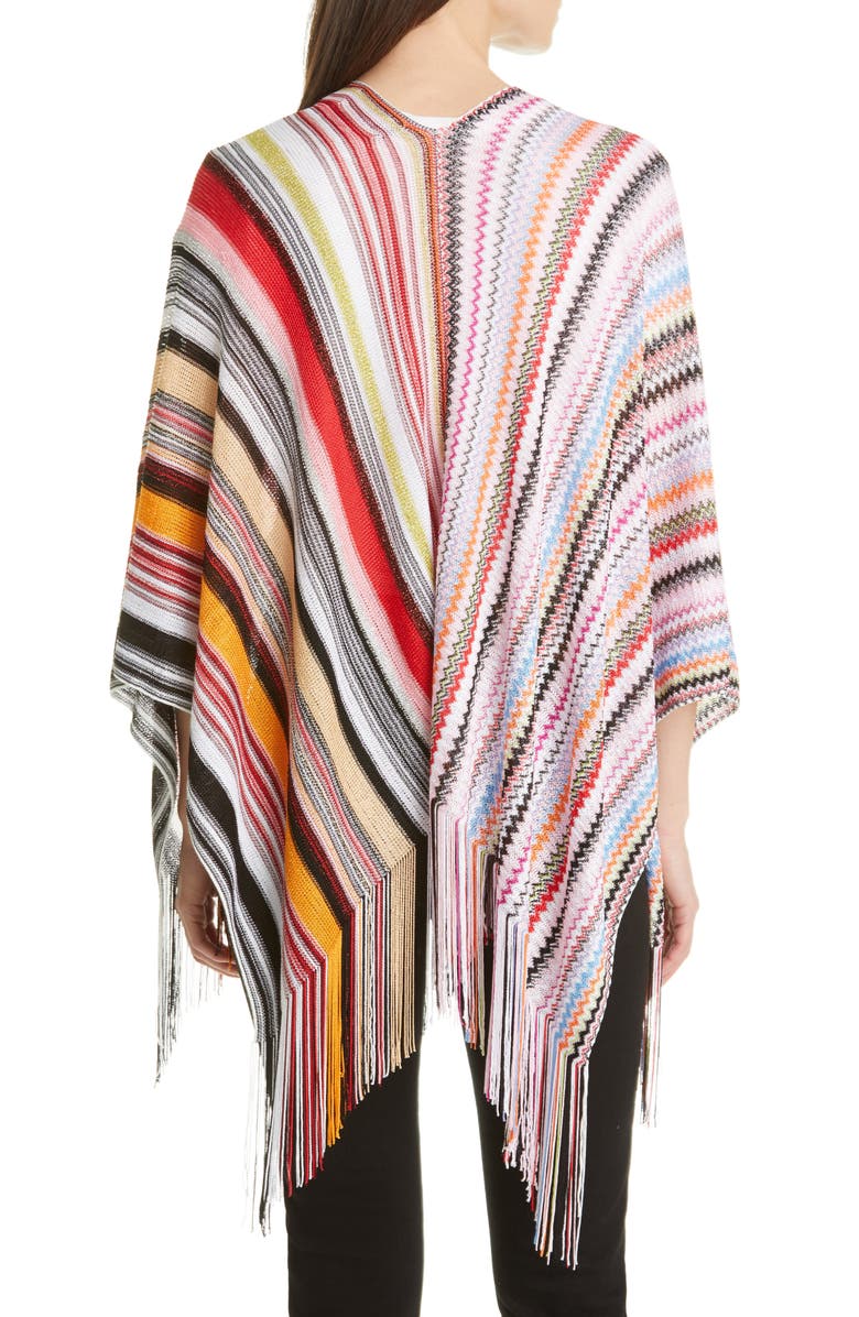 Missoni Zigzag Fringe Poncho, Alternate, color, 