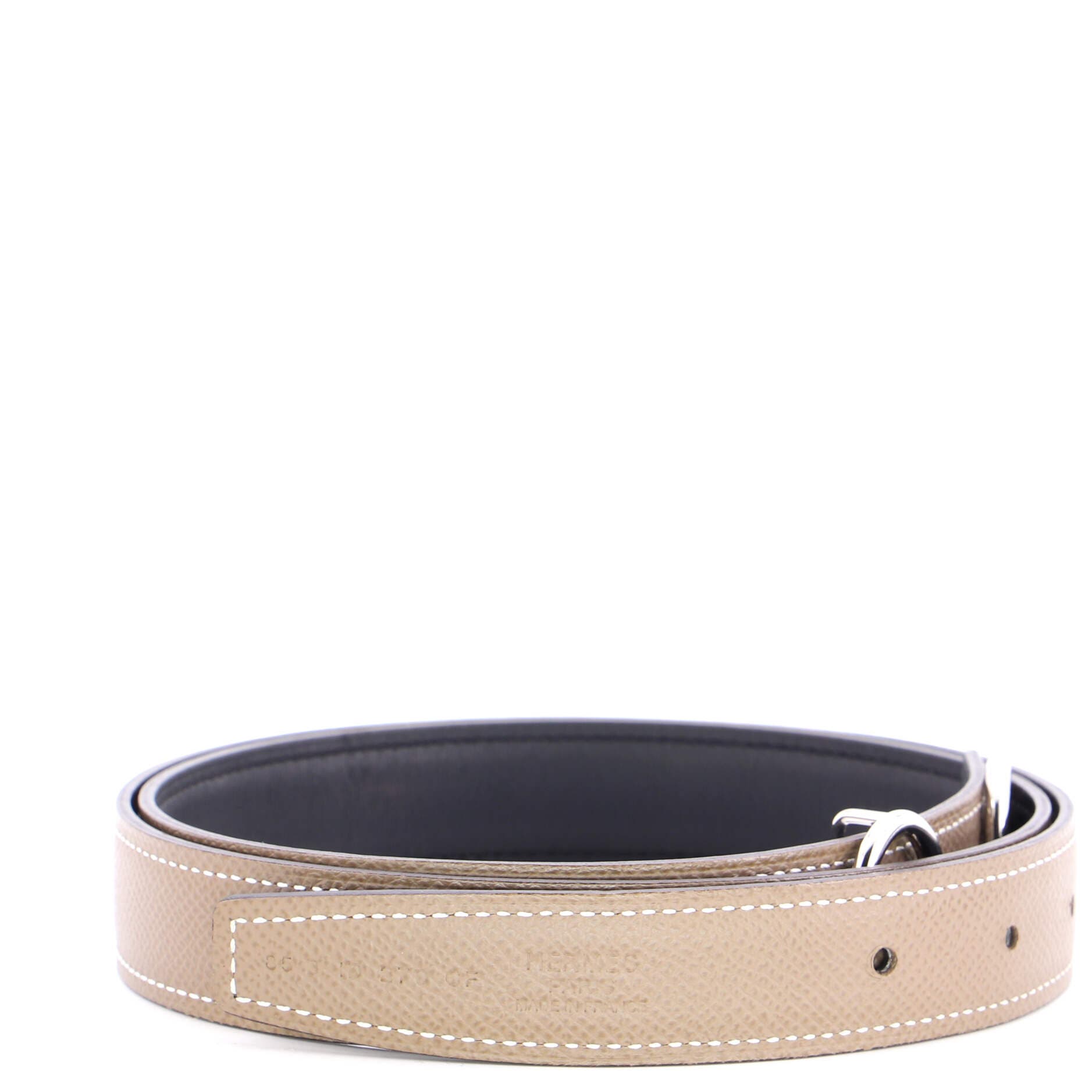 Pre-Owned Hermes Heritage Reversible Belt Leather Medium, Alternate, color, Neutral