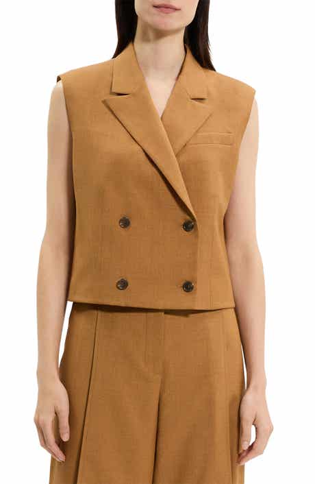 Theory Double Breasted Crop Vest