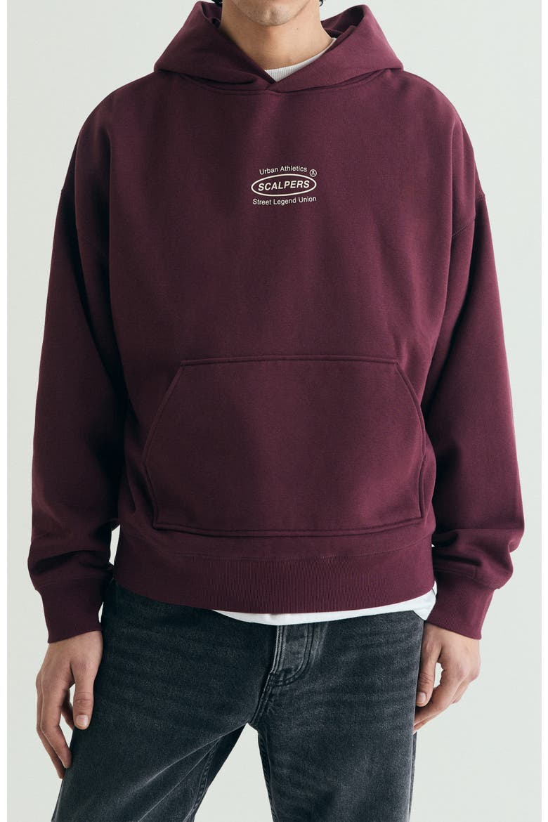 Oversized Hoodie, Main, color, Burgundy