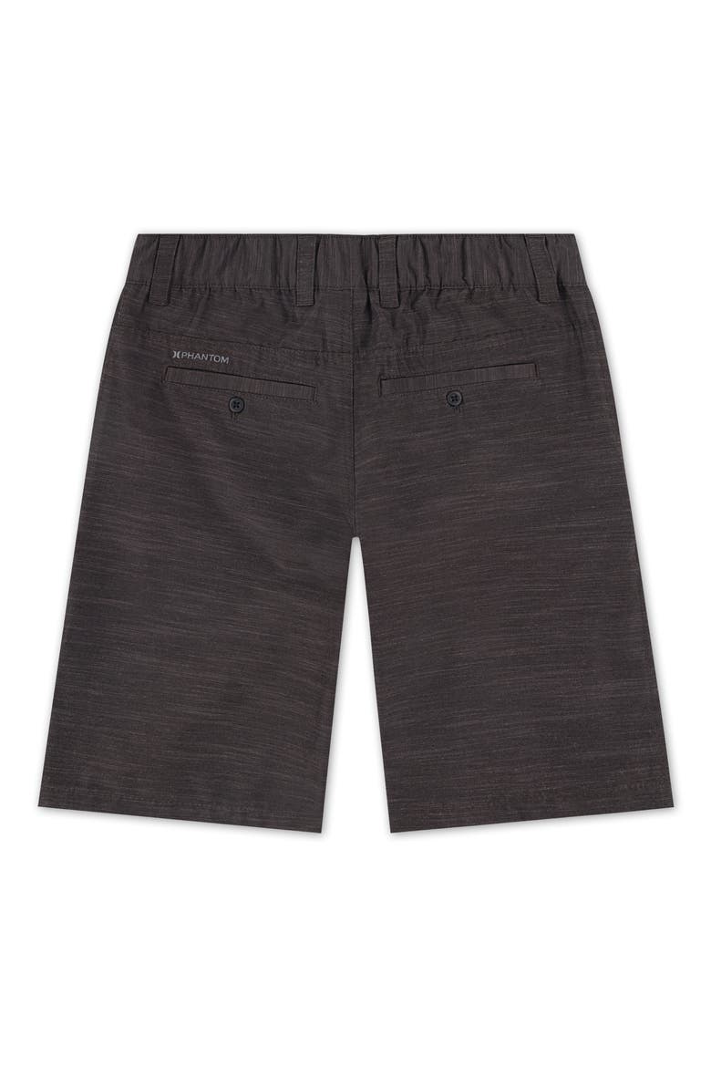 Kids' Phantom Slub 3/4 Waistband Shorts, Alternate, color, BLACK