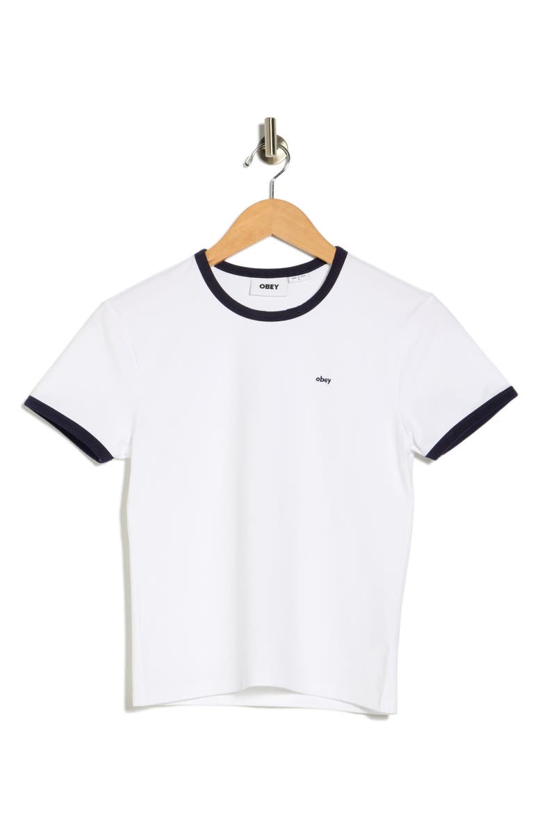 Obey Tyler Ringer T-Shirt, Alternate, color, White