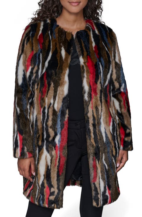 Multicolored Faux Fur Jacket