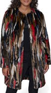 KARL LAGERFELD PARIS Multicolored Faux Fur Jacket