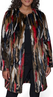KARL LAGERFELD PARIS Multicolored Faux Fur Jacket