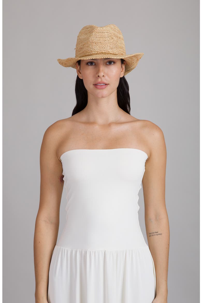 Winona Raffia Cowboy Hat, Alternate, color, CAMEL