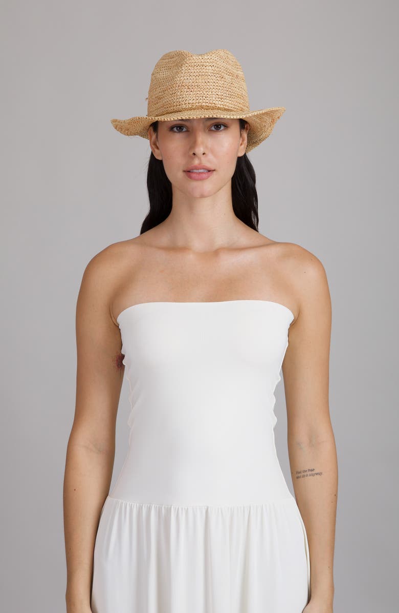 Eugenia Kim Winona Raffia Cowboy Hat, Alternate, color, Camel