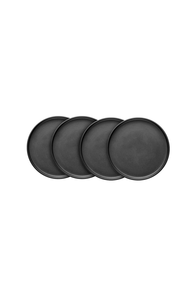 Celina Stoneware 4-Piece Salad Plate Set, Alternate, color, Black