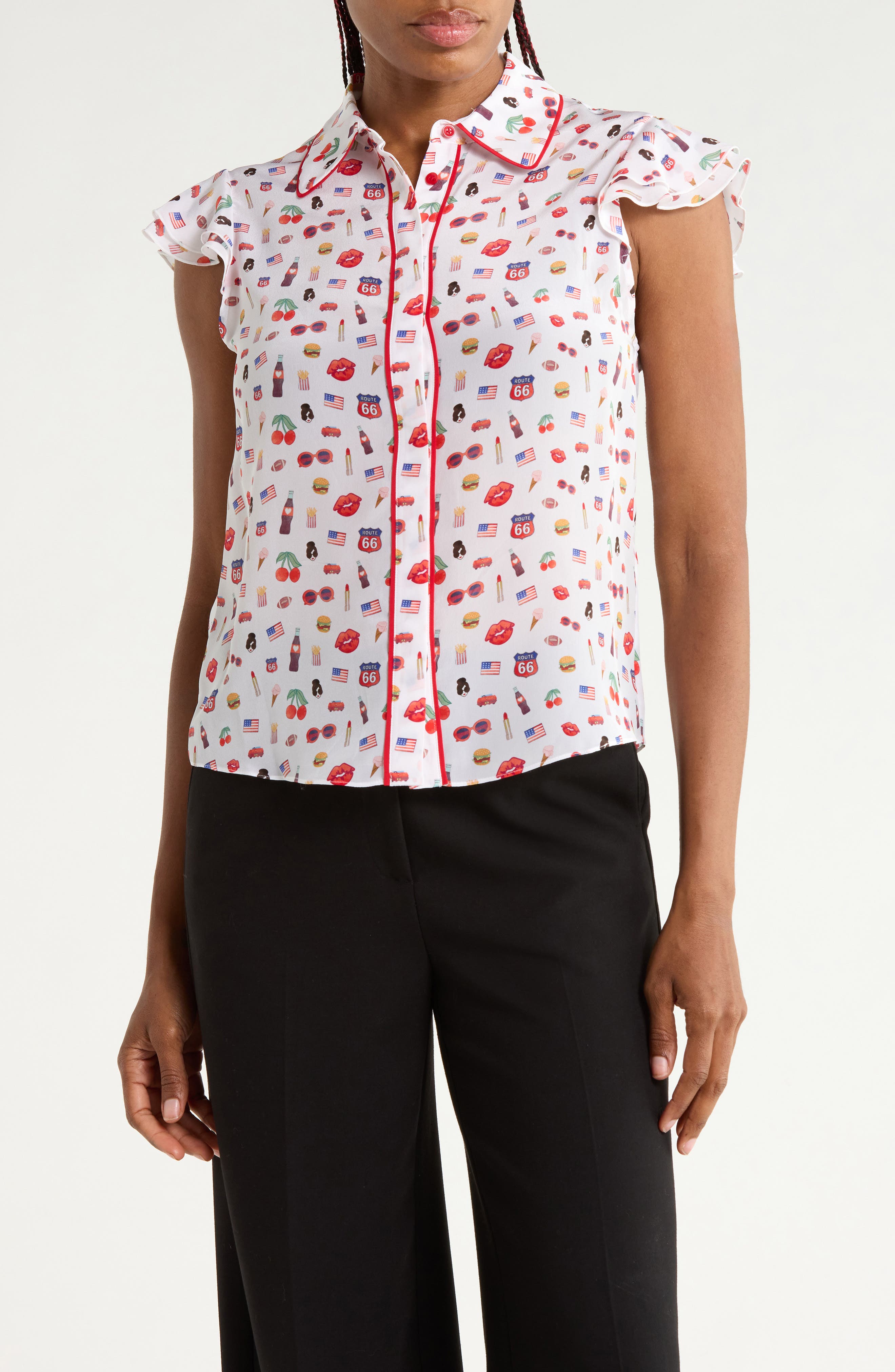 Willa Staceface Silk Top
