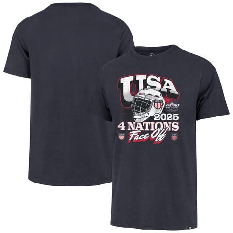 Men's '47  Navy USA 2025 4 Nations Face-Off Premier Franklin T-Shirt