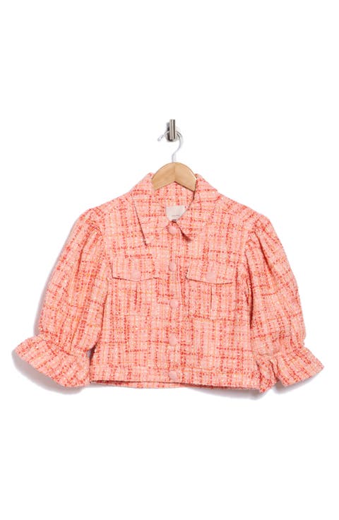 Lucie Julieta Puff Sleeve Bouclé Jacket