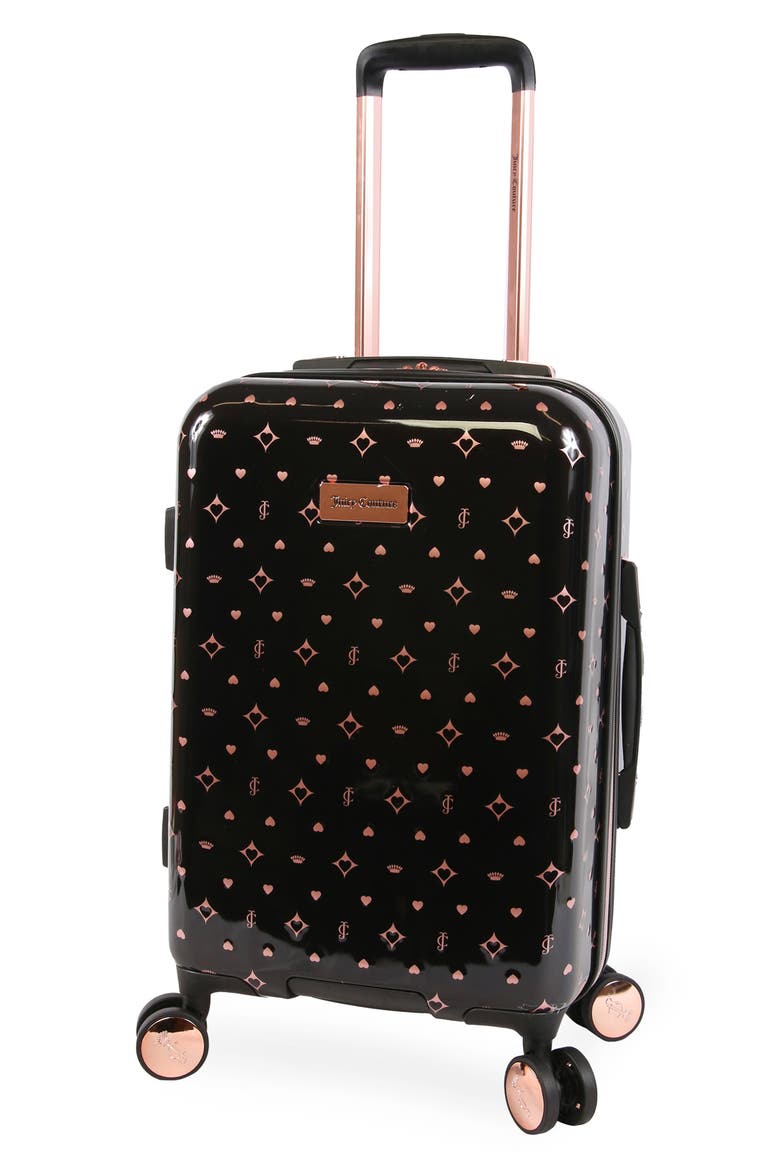 Arwen 2-Piece Hardside Luggage Set, Alternate, color, BLACK ROSE GOLD