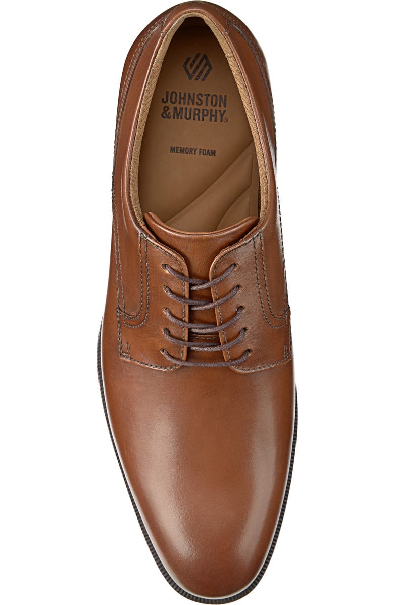 Johnston & Murphy Reeve Plain Toe Derby, Alternate, color, Brown Full Grain