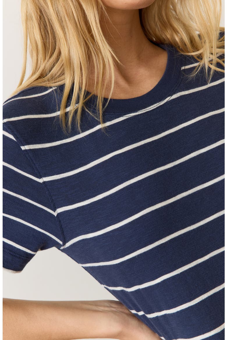 Stripe Cotton Jersey A-Line Dress, Alternate, color, NAVY/ WHITE STRIPE