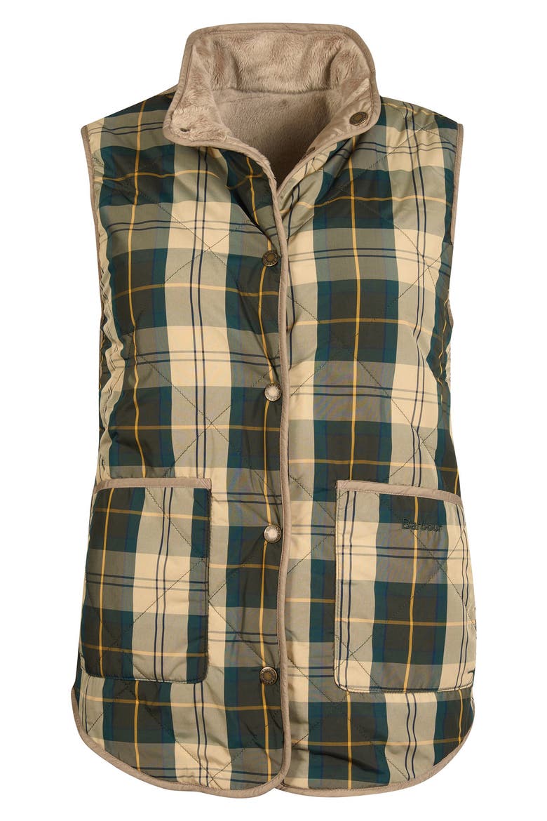 Mayapple Quilted Plaid Gilet Vest, Alternate, color, ANCIENT/ TAN