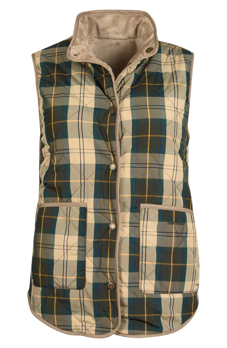 Barbour Mayapple Quilted Plaid Gilet Vest, Alternate, color,