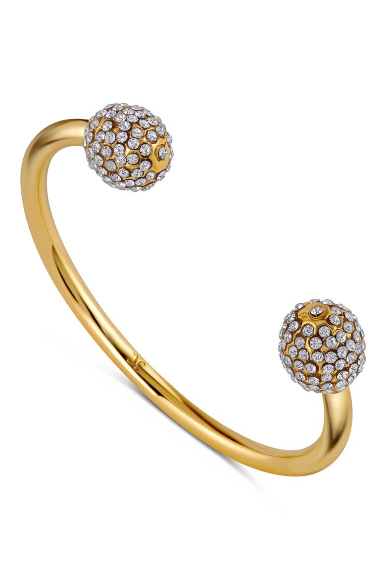 Pavé Ball Cuff Bracelet, Main, color, 14K GOLD