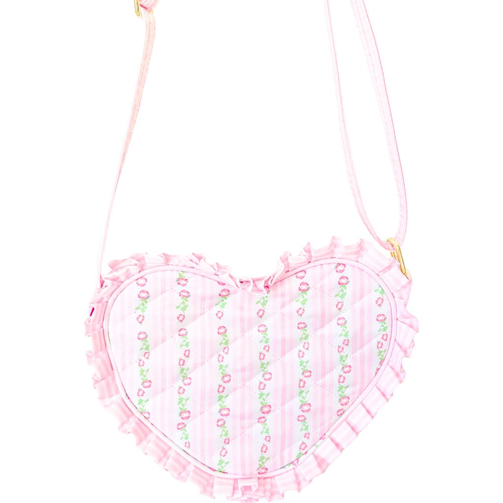 Bits & Bows Floral Ruffle Girls' Heart Purse In Multi
