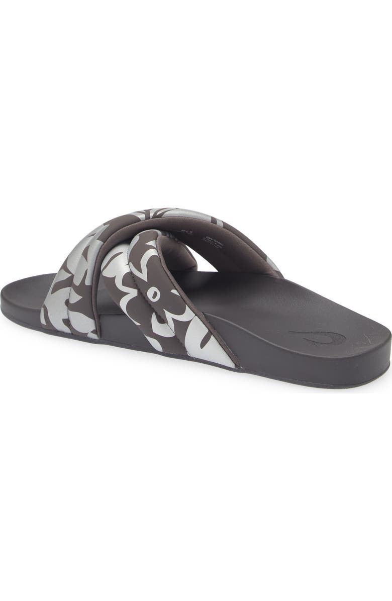OluKai Hila Water Resistant Slide Sandal, Alternate, color, Silver / Pavement