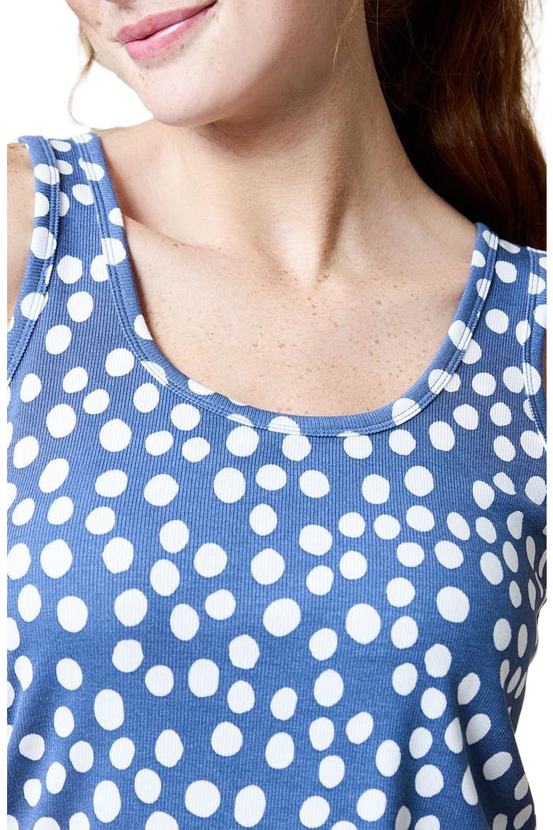 Ella - Scoop Tank with Capri Pant Sleepwear Set, Alternate, color, Indigo Dot